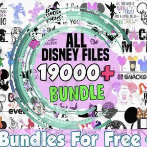 19000+ Files Bundle, Princess SVG set, Font Svg Png Dxf, Cutting files, Characters pack, Castle vector set, Cartoons svg bundle, Mouse Fairy
