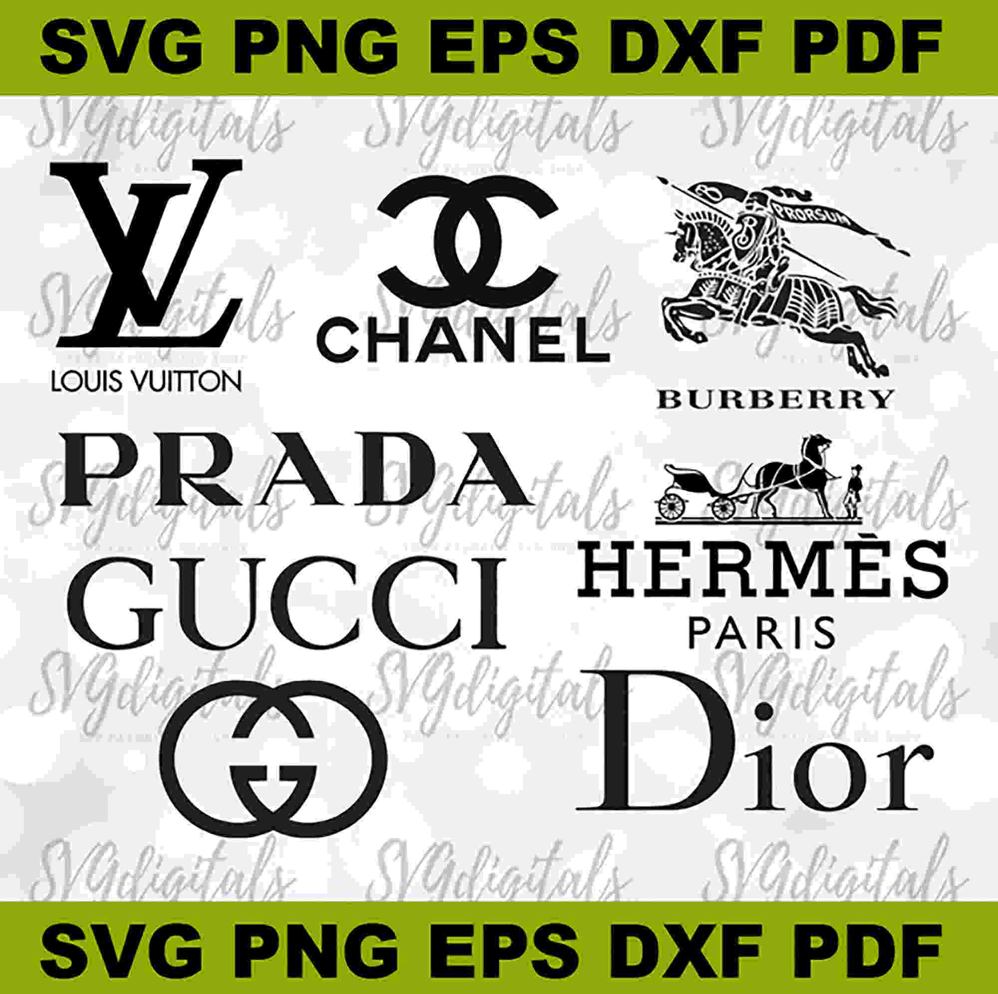Brand Logo SVG - Louis Vuitton SVG, Gucci SVG, Chanel SVG