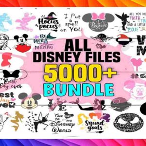 5000+ All Disney Files SVG Bundle – SVG Files for Cricut, Huge Svg bundle, Clipart Svg, Cut files Svg
