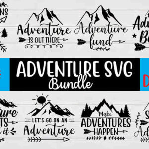Adventure SVG Bundle, Invitations, Scrapbooking, Paper Crafting, Invitations, Decorations, T-Shirts