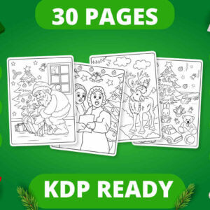 Christmas Coloring Pages for Kids Vol 2, Coloring Pages & Books, Kdp Coloring Books