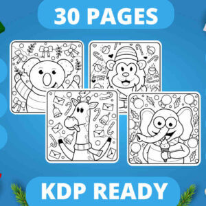 Christmas Coloring Pages for Kids Vol 3, Coloring Books, Kdp Coloring Books