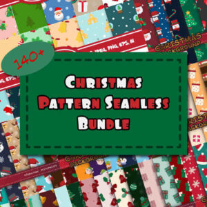 140+ Christmas Seamless Pattern Bundle, Christmas Background Seamless, Christmas Digital Paper