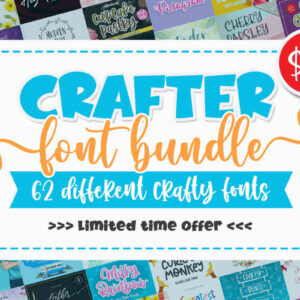 62 Different Crafty Fonts, Crafter Font Bundle, Lemonade Fabrica, Greatest Holiday