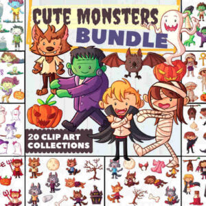 Cute Monsters Halloween Bundle