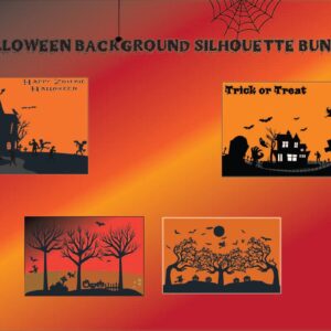 Halloween Background Silhouette Bundle