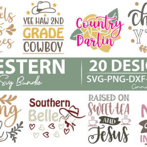 Western SVG Bundle, Sweet Southern Mess, Southern, Cowgirl, Cowboy