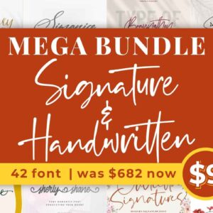 Mega Script & Handwritten Fonts Bundle