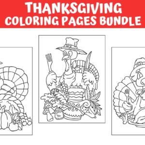 Thanksgiving Coloring Pages Bundle