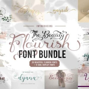 The Beauty Flourish Font Bundle