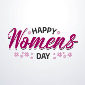 Happy womens day lettering
