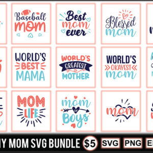 Funny Mom SVG Bundle Vol-3