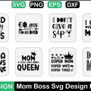 Mom Boss SVG Design Bundle
